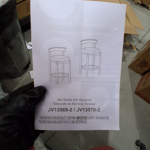 2PK COSTWAY WOODEN BARSTOOL WITH CUSHION SEAT - WHITE/NATURAL (MODEL: JV13569WH-2) image 3