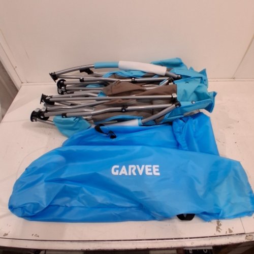2PK GARVEE HIGH BACK FOLDING BEACH CHAIRS WITH CARRYING BAG - BLUE/BLACK image 2