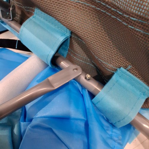 2PK GARVEE HIGH BACK FOLDING BEACH CHAIRS WITH CARRYING BAG - BLUE/BLACK image 5