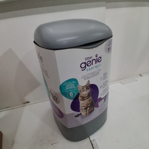LITTER GENIE EASY ROLL PAIL WITH EASY ROLL WITH REFILL BAGS AND ODOUR-LOCKING - HOLDS UP TO 8 DAYS OF CAT LITTER - GREY (MODEL: 666594/I000371) image 2