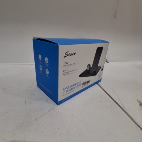 SENEO 2 IN 1 WIRELESS CHARGING PAD 7.5W - FOR IPHONE AND APPLE WATCH - BLACK image 4