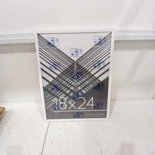AMERICANFLAT FRAME WITH POLISHED PLEXIGLASS - 18" X 24" - WHITE image 2