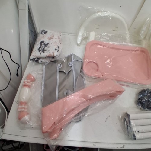 VIRPLIK FOLDABLE 4-IN-1 ADJUSTABLE HEIGHT BABY HIGHCHAIR WITH DETACHABLE PU CUSHION - 5-72 MONTHS, 50KG MAX CAPACITY - PINK / WHITE (MODEL: S-350/S-360) image 4