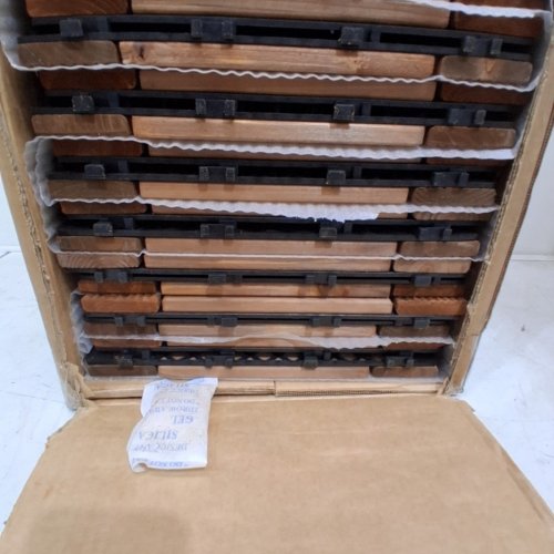 27PK YAHEETECH INTERLOCKING WOODEN PATIO DECK TILES FOR OUTDOOR FLOORING -12" X 12" X 1" EACH - NATURAL WOOD (MODEL: 591783) image 3