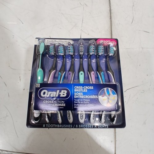 8PK ORAL-B MAX CLEAN ADVANCED TOOTHBRUSH CROSSACTION, SOFT - ASSORTED COLORS image 2