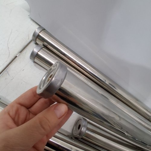 STAINLESS STEEL FOOD PREP WORKTABLE WITH WHEELS - 24" X 24" X 38" - SILVER (MODEL: HETG-24*24) image 3