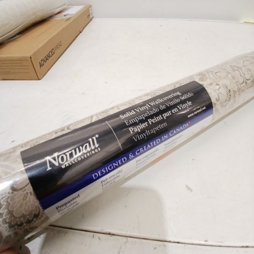 NORWALL PREPASTED WASHABLE WALLPAPER ROLL - 56.4 SQ. FT - 30FT X 20.7" - BEIGE AND CREAM (STYLE: AF37729) image 3