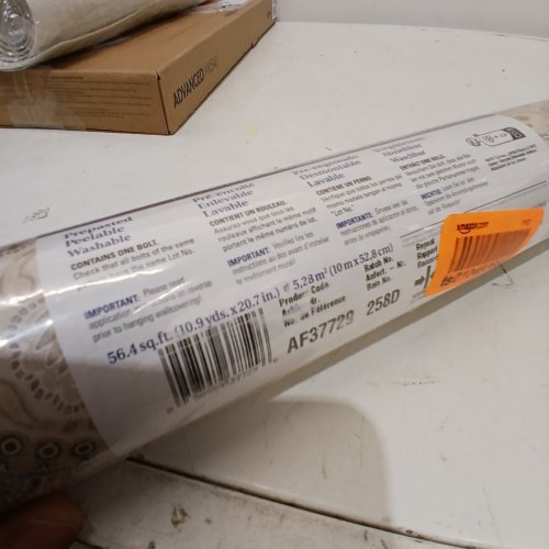 NORWALL PREPASTED WASHABLE WALLPAPER ROLL - 56.4 SQ. FT - 30FT X 20.7" - BEIGE AND CREAM (STYLE: AF37729) image 5