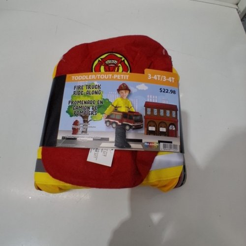 2PC PALAMON FIRE TRUCK RIDE-ALONG COSTUME - 3-4T - RED / YELLOW(STYLE: 10490) image 2