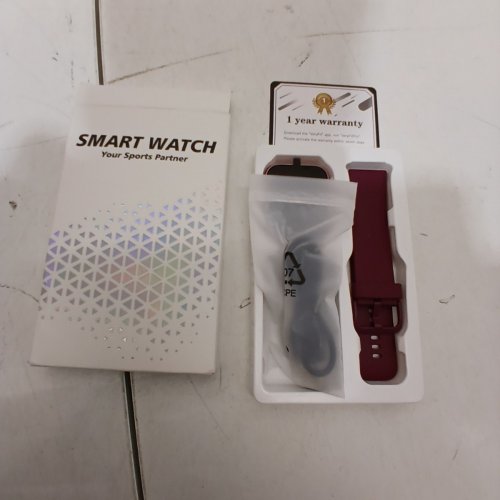VRPEFIT BLUETOOTH SMART WATCH AND FITNESS TRACKER WITH COMPANION APP - 1.83 - PLUM/ROSE GOLD (MODEL: IDW25) image 2