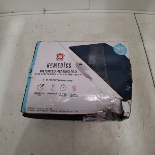 HOMEDICS WEIGHTED HEATING PAD - 12" X 24" - 3.5 LBS - BLUE (MODEL: HP-23DKJ-TE) image 5