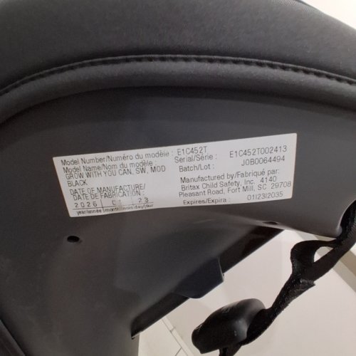 BRITAX 2-IN-1GROW WITH YOU HARNESS-TO-BOOSTER FORWARD FACING SAFETY CAR SEAT - SUITABLE FROM 25LBS-120LBS - MOD BLACK (MODEL: ‎E1C452T) image 2