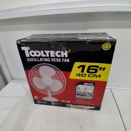 TOOLTECH 16" 3-SPEED INDOOR OSCILLATION DESK FAN ARTICLE (MODEL: 100076) image 5