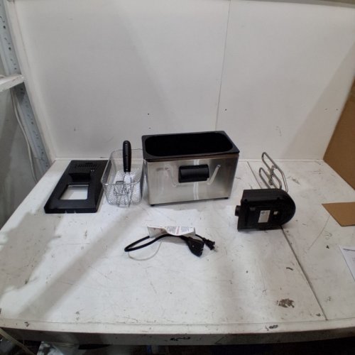 AMAZONBASICS ELECTRIC DEEP FRYER - 3L CAPACITY - STAINLESS STEEL (MODEL: ‎DF7710B-UL) image 2