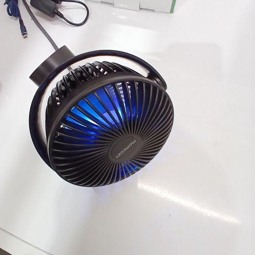 MOMCOZY PORTABLE STROLLER FAN - 8000MAH 27H ULTRA-LONG BATTERY LIFE - 4 SPEED - BLACK (MODEL: PF01) image 2
