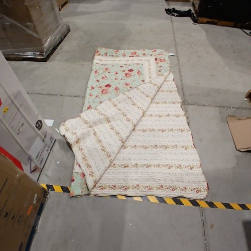 GREENLAND HOME FASHIONS ANTIQUE ROSE 100% COTTON QUILT - 90" X 90" - QUEEN - BLUE/ROSE image 2