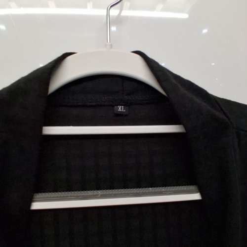 WOMEN'S LIGHTWEIGHT LONG CARDIGAN WITH BELT - EXTRA LARGE - BLACK image 3