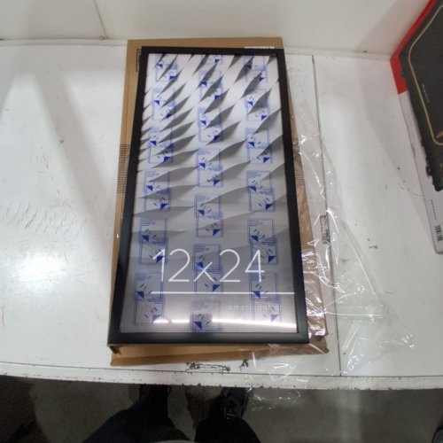 AMERICANFLAT PICTURE FRAME WITH POLISHED PLEXIGLASS - 12" X 24" - BLACK image 2