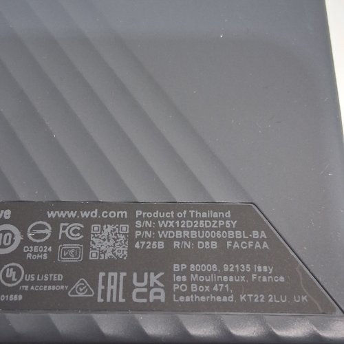 WESTERN DIGITAL MY PASSPORT EXTERNAL PORTABLE HARD DRIVE - 6TB - BLUE (MODEL: WDBRBU0060BBL-WEWM) image 6