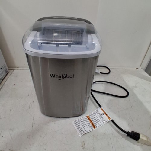 WHIRLPOOL COUNTERTOP ICE MAKER - 26 LBS - STAINLESS STEEL (MODEL: WHCI26BSA3A) image 4