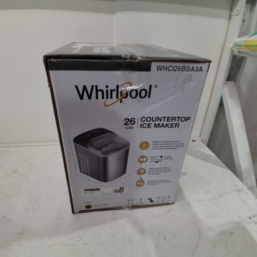 WHIRLPOOL COUNTERTOP ICE MAKER - 26 LBS - STAINLESS STEEL (MODEL: WHCI26BSA3A) image 10