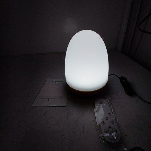OYADISIIOP MODERN DIMMABLE REMOTE CONTROL LIGHT THERAPY TABLE LAMP - WHITE / WOOD image 2
