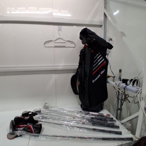 10PC TEEN POWERBILT GRAPHITE GOLF CLUB SET WITH BAG - LEFT HAND - BLACK / RED (MODEL: PB126905) image 3