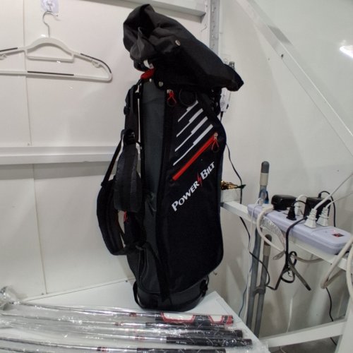 10PC TEEN POWERBILT GRAPHITE GOLF CLUB SET WITH BAG - LEFT HAND - BLACK / RED (MODEL: PB126905) image 6