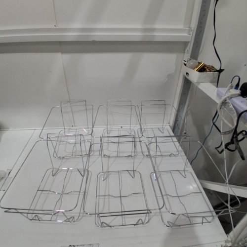 6PK WIRE RACKS FOR CHAFFING DISHES - 12" X 10" X 7" - SILVER image 2