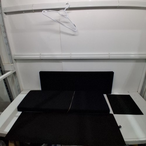 SONGMICS FOLDING STORAGE OTTOMAN BENCH - 43" - BLACK (MODEL: LSF703V1) image 2