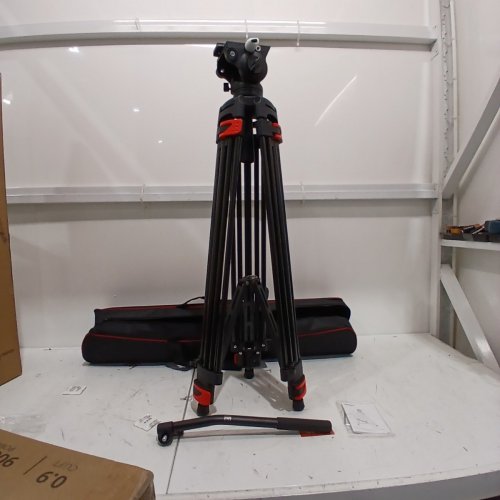 NEEWER PRO VIDEO HEAVY DUTY ALUMINUM TRIPOD FOR CAMERA - 74" - BLACK/RED - (MODEL: TP37) image 2