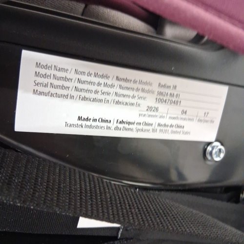 RADIAN 3R THE ORIGINAL 3 ACROSS ALL-IN-ONE CONVERTIBLE CAR SEAT 5.1LB TO 119LB - PINK BLOSSOM (MODEL: 50624-NA-01) image 2