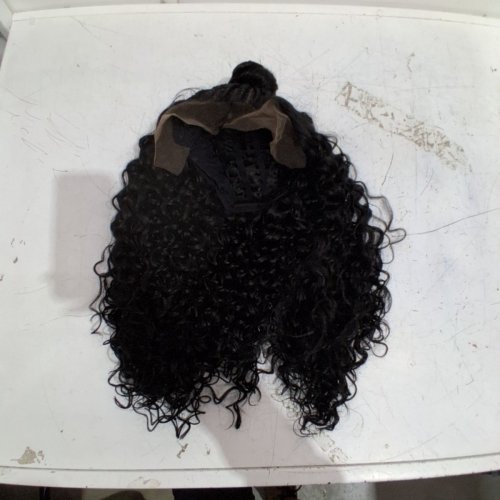 ADJUSTABLE LACE FRONTAL UPDO BUN WITH BOX BRAID WIG - 24" - BLACK image 2
