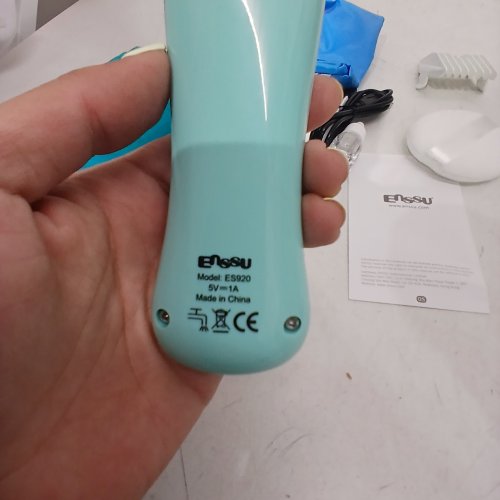 KIDS ENSSU ULTRA SILENT WATERPROOF HAIR CLIPPER - 5 V, 1A - MINT GREEN (MODEL: ES020) image 3