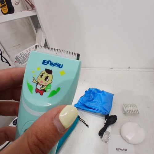 KIDS ENSSU ULTRA SILENT WATERPROOF HAIR CLIPPER - 5 V, 1A - MINT GREEN (MODEL: ES020) image 5