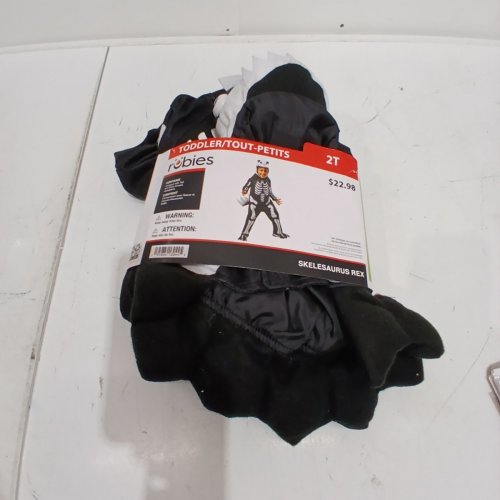 RUBIES TODDLER SKELESAURUS SKELETON DINOSAUR COSTUME - 2T - BLACK AND WHITE image 2