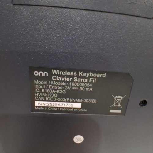 ONN. WIRELESS KEYBOARD - BLACK (MODEL: 100009054) image 7