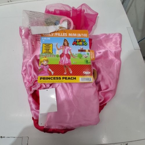 2PC GIRLS DISGUISE SUPER MARIO PRINCESS PEACH COSTUME - MEDIUM (8-10) - PINK (STYLE: 10690K) image 2