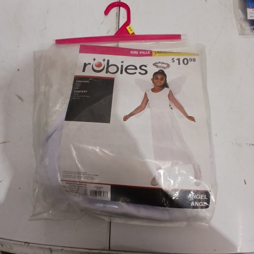 3PC GIRLS RUBIES ANGEL COSTUME - LARGE (10-12) - WHITE (STYLE: 887749) image 2