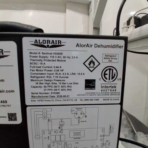 ALORAIR SENTINEL SERIES BASEMENT/CRAWLSPACE COMMERCIAL DEHUMIDIFIER WITH PUMP AND HOSE - (MODEL: HDI65S) image 3