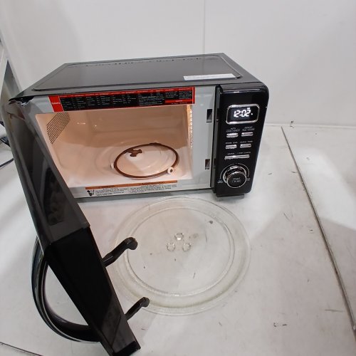 GALANZ RETRO STYLE COUNTERTOP MICROWAVE OVEN - 0.7CU.FT - BLACK - (MODEL: GLCMKZ09BKR09) image 2