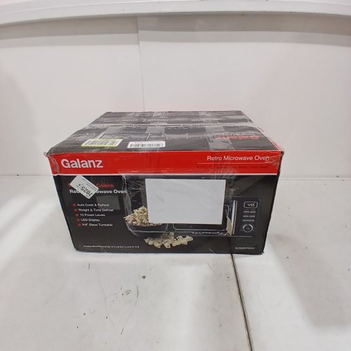 GALANZ RETRO STYLE COUNTERTOP MICROWAVE OVEN - 0.7CU.FT - BLACK - (MODEL: GLCMKZ09BKR09) image 5