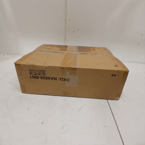 OGEMXU 4-TIER UTILITY MICROWAVE STAND WITH WHEELS- 23.9" X 27.5" X15.7"-RUSTIC BROWN (MODEL:‎ NX4698-BN1+B1) image 5