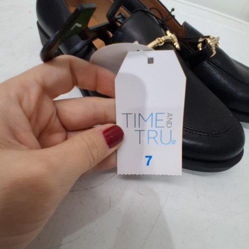 WOMEN'S TIME AND TRU LOAFERS - 7 - BLACK image 4