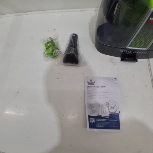BISSELL LITTLE GREEN PROHEAT PORTABLE DEEP CLEANER/SPOT CLEANER - GREEN/GREY (MODEL: 2513E/25137) image 4