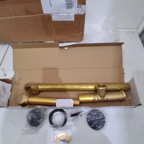 WESTBRASS BATH WASTE & OVERFLOW ASSEMBLY WITH PULL & CLOSE DRAIN PLUG AND 2-HOLE FACEPLATE - 22-1/2" 20 GA. - OIL RUBBED BRONZE (MODEL:D3264-20G-62)) image 3