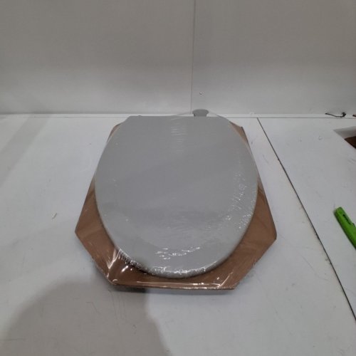 BEMIS ELONGATED TOILET SEAT, DURABLE ENAMELED WOOD - 17 7/16" - ICE GREY (MODEL: 1500EC-062) image 2