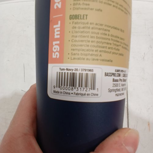 BPS VACUUM INSULATED TUMBLER - 20 OZ - NAVY (STYLE: TUM-NAVY-20) image 2