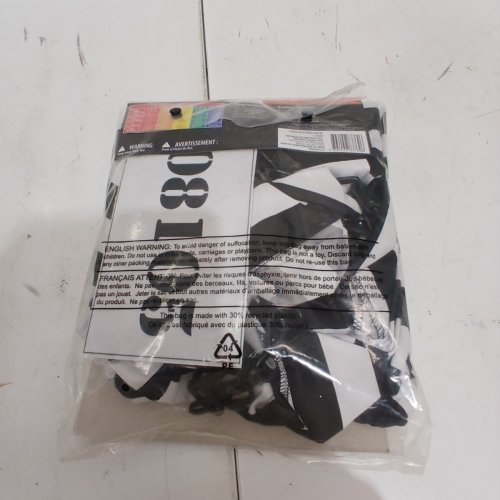 4PC MEN'S MOST WANTED CONVICT COSTUME - MEDIUM - BLACK WHITE image 3