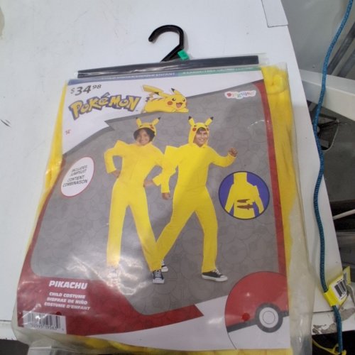 YOUTH DISGUISE POKÉMON PIKACHU ONE PIECE COSTUME - EXTRA LARGE/14-16 YEARS - YELLOW (STYLE: 94703J) image 2